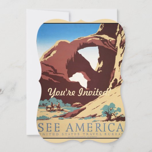 Cowboy Desert  Westerne paarden Kaart (Voorkant)