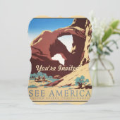 Cowboy Desert  Westerne paarden Kaart (Staand voorkant)