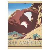 Cowboy Desert  Westerne paarden Klembord (Achterkant)