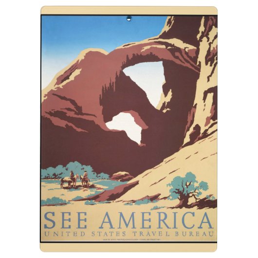 Cowboy Desert  Westerne paarden Klembord (Achterkant)