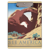 Cowboy Desert  Westerne paarden Klembord (Voorkant)