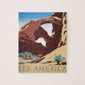 Cowboy Desert  Westerne paarden Legpuzzel (Verticaal)