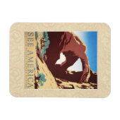 Cowboy Desert  Westerne paarden Magneet (Horizontaal)