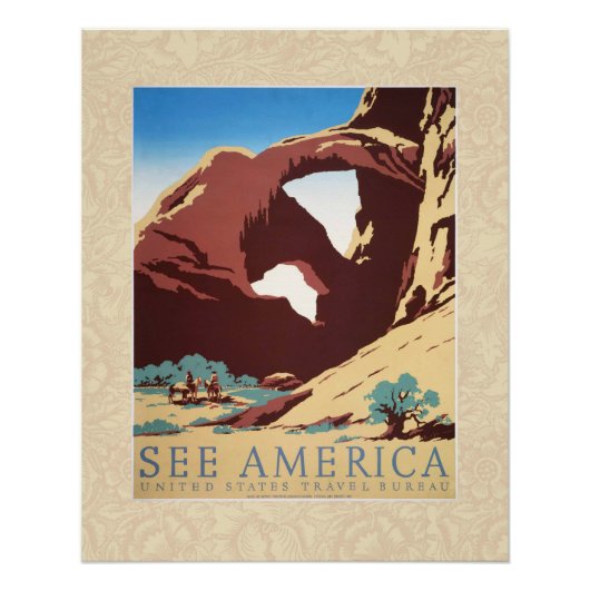 Cowboy Desert Westerne paarden Perfect Poster (Voorkant)