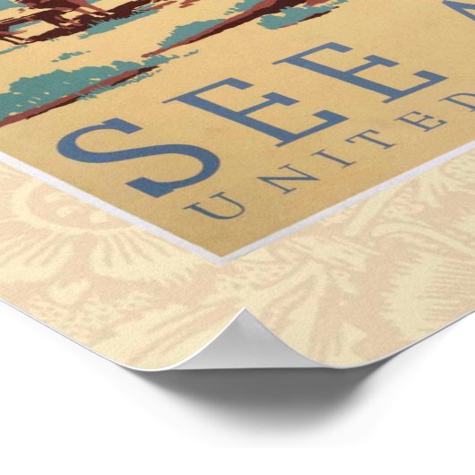 Cowboy Desert  Westerne paarden Poster (Hoek)