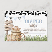 Cowboy Diaper Raffle Insert Informatiekaartje (Voorkant)