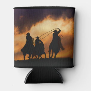 Cowboy die aan het touwtrekken is op de Sunset Rod Blikjeskoeler