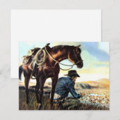 Cowboy die de Rosary bidt Briefkaart (Voorkant / Achterkant)