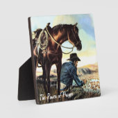 Cowboy die de Rosary bidt Fotoplaat (Voorkant)