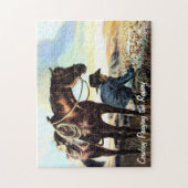 Cowboy die de Rosary bidt Legpuzzel (Verticaal)