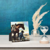 Cowboy die de Rozenkrans bidt Fotoplaat (Insitu)