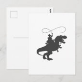 Cowboy die dinosaurus in het prehistorische tijdpe briefkaart (Voorkant / Achterkant)