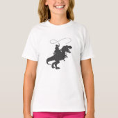 Cowboy die dinosaurus in het prehistorische tijdpe t-shirt (Voorkant)