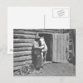 Cowboy die een brief leest briefkaart (Voorkant / Achterkant)