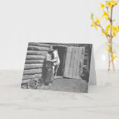 Cowboy die een brief leest kaart (Gele Bloem)