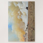 Cowboy die een gecontroleerde brand begint legpuzzel (Verticaal)