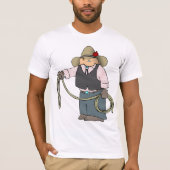 Cowboy die een Lasso Mannen T-shirt houdt (Voorkant)