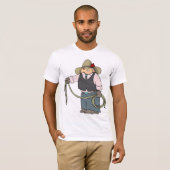 Cowboy die een Lasso Mannen T-shirt houdt (Voorkant volledig)