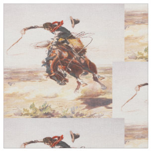 cowboy die een sluitpaard bestuurt stof