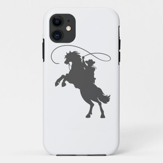 cowboy die lasso's met een rund in de veeteelt goo Case-Mate iPhone case (Achterkant)