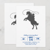 cowboy die lasso's met een rund in de veeteelt goo kaart (Voorkant / Achterkant)