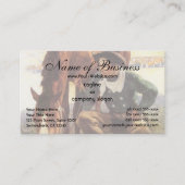 Cowboy die zijn paard bewaakt door NC Wyeth Visitekaartje (Voorkant)