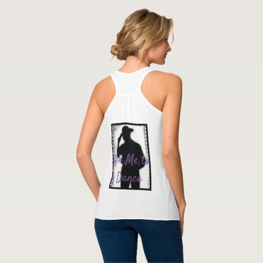 Cowboy ding... Vraag me om te dansen Tanktop (Volledige Achterkant)