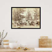 Cowboy Dinner Scene 1887 Poster (Keuken)