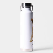 Cowboy Dog Illustratie Waterfles (Voorkant)