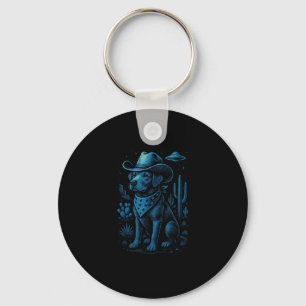 Cowboy Dog Labrador Retriever Alien Western Desert Sleutelhanger