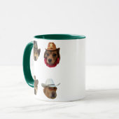 Cowboy Dogs Funny Meme Set for Dog and Meme Lovers Mok (Voorkant links)