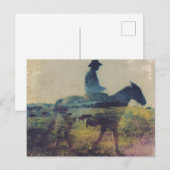 Cowboy Double Exposure Briefkaart (Voorkant / Achterkant)