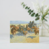  Cowboy, Downing the Nigh Leader, Remington Briefkaart (Staand voorkant)