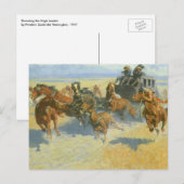  Cowboy, Downing the Nigh Leader, Remington Briefkaart (Voorkant / Achterkant)