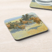  Cowboy, Downing the Nigh Leader, Remington Drankjes Onderzetter (Linkerzijde)