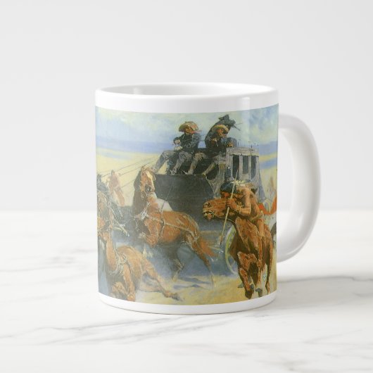  Cowboy, Downing the Nigh Leader, Remington Grote Koffiekop (Voorkant rechts)