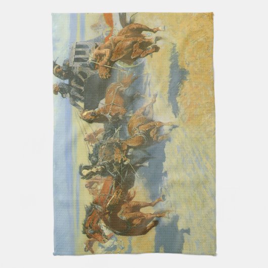  Cowboy, Downing the Nigh Leader, Remington Theedoek (Verticaal)