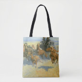  Cowboy, Downing the Nigh Leader, Remington Tote Bag (Voorkant)