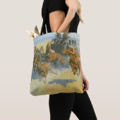  Cowboy, Downing the Nigh Leader, Remington Tote Bag (Dichtbij)