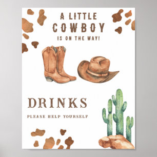 Cowboy - Drankjes pak zelf Poster