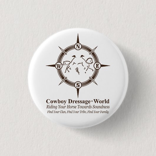 Cowboy Dressage® Ronde Button 3,2 Cm (Voorkant)