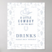 Cowboy - Drinken helpen jezelf Poster (Voorkant)