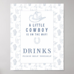 Cowboy - Drinken helpen jezelf Poster