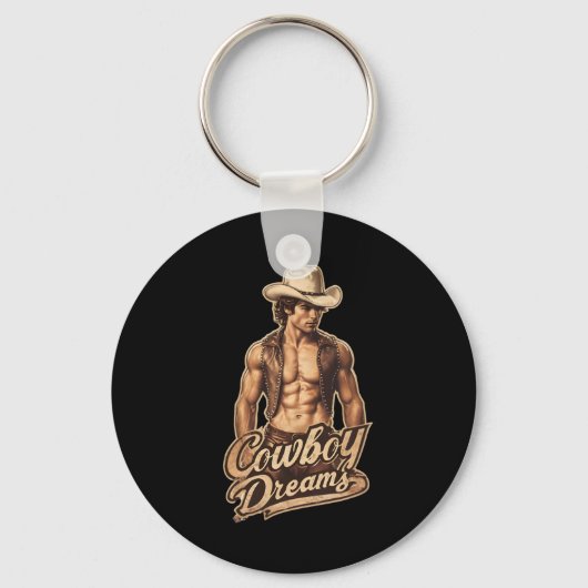 Cowboy Dromen Sticker Sleutelhanger (Voorkant)