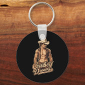 Cowboy Dromen Sticker Sleutelhanger (Voorkant)