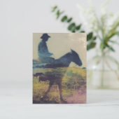 Cowboy Dubbele Belichting Briefkaart (Staand voorkant)
