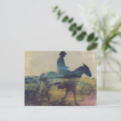 Cowboy Dubbele Belichting Briefkaart (Staand voorkant)