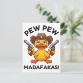 Cowboy Duck Sheriff Briefkaart (Staand voorkant)