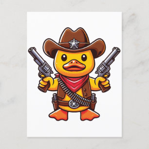 Cowboy Duck Sheriff Briefkaart