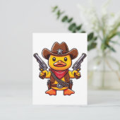 Cowboy Duck Sheriff Briefkaart (Staand voorkant)